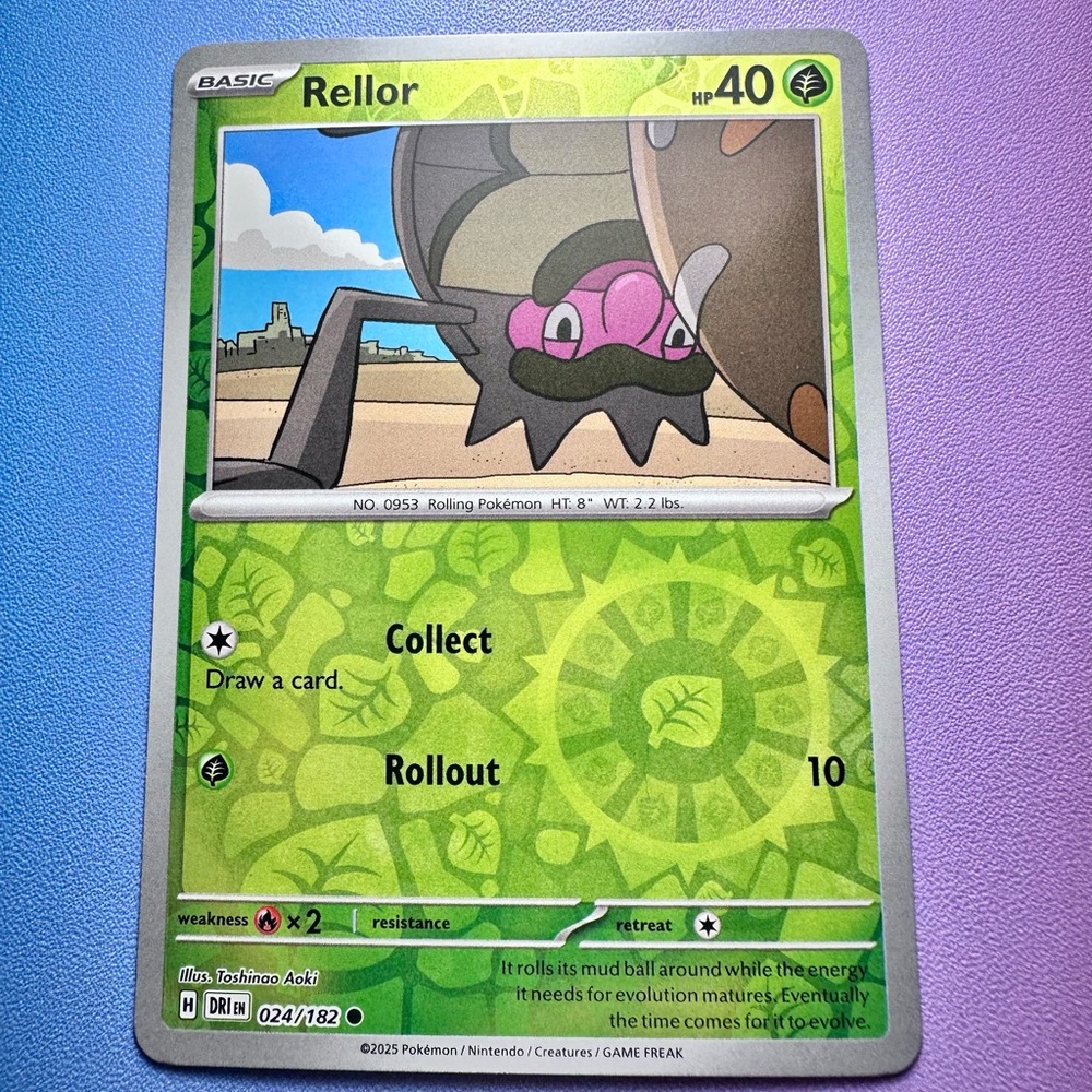 rellor [reverse holo] - 024/182 (common) — pokemon: destined rivals
